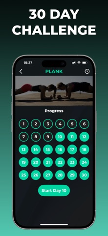 Plank Workout 30 day challenge iPhone screenshot
