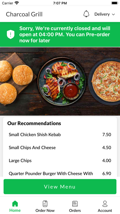 Charcoal Grill Llangefni Screenshot