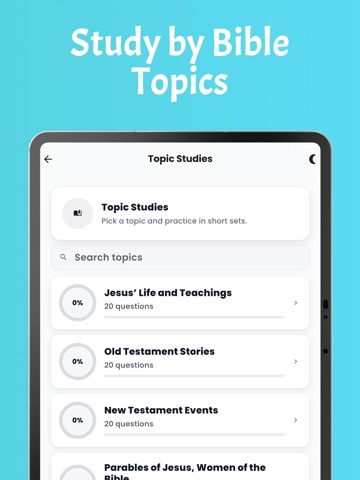 Bible Quiz Unlimited & Trivia iPad screenshot