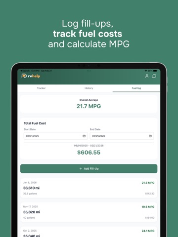 RV Help iPad screenshot