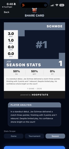 Hoop Stats Pro screenshot