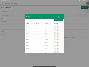 Basil Backoffice iPad screenshot