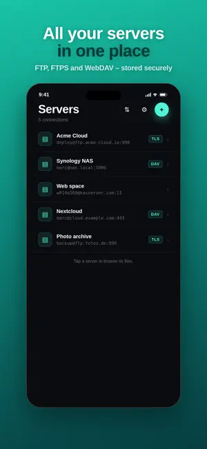 Flux – FTP, SFTP & WebDAV screenshot 1