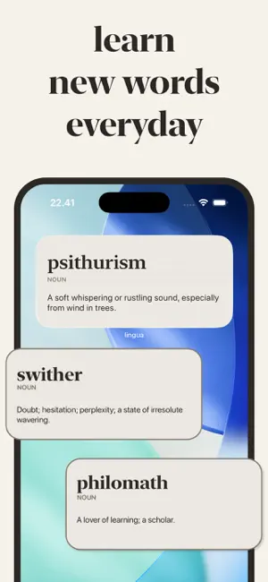 word of the day widget: lingua screenshot 1