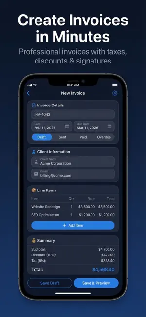 Invoice & Estimate Maker App. screenshot 1