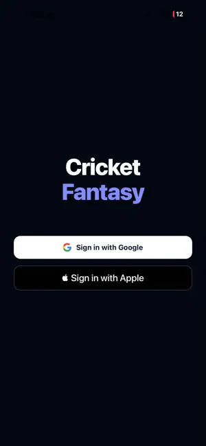 Cricket Fantasy App screenshot 1