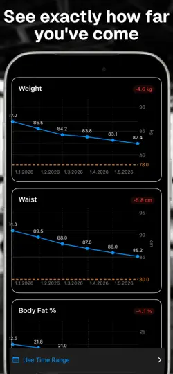Screenshot von Körpermaße Pro auf dem iPhone 2