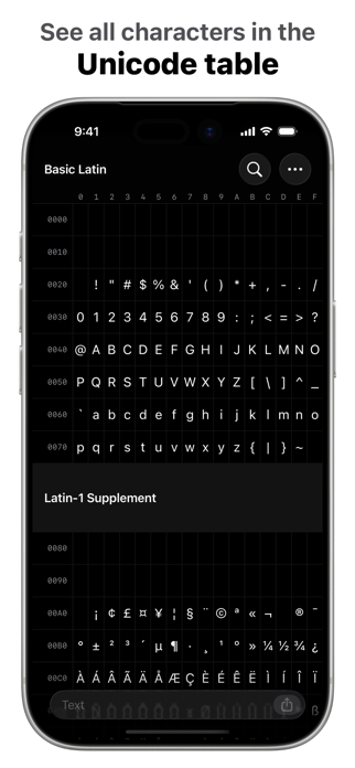 UniChar — Unicode Keyboard Screenshot 7 of 7