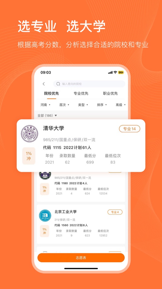 #2. 志愿通App (iOS) By: Beijing Tianhua Online Education Technology Co. Ltd.