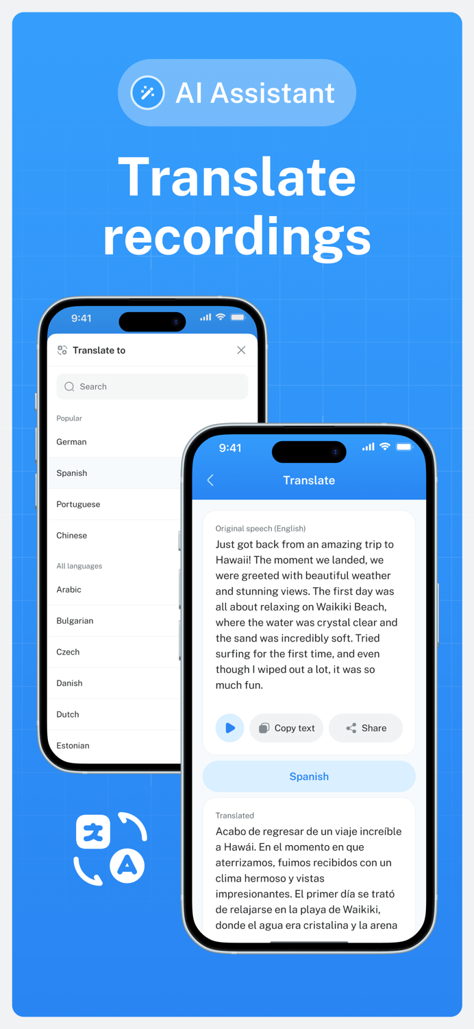 Zap Voice. Record  Transcribe