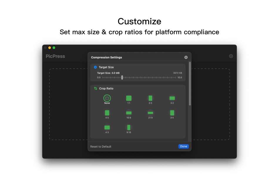 #3. PicPress: Resize for Ecom (macOS) 게시자: 荣粤 贝