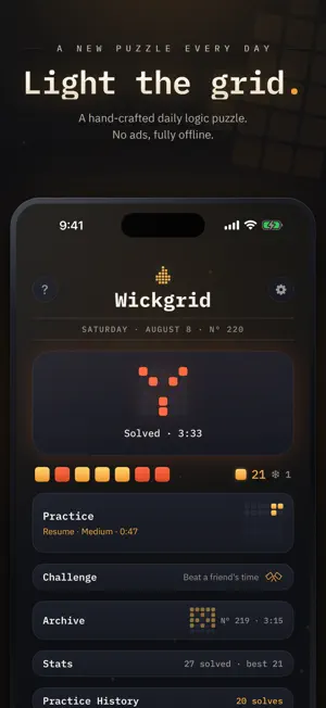 Wickgrid: Daily Logic Puzzle screenshot 1