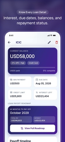 Debt Payoff Planner- Debt Free iPhone screenshot