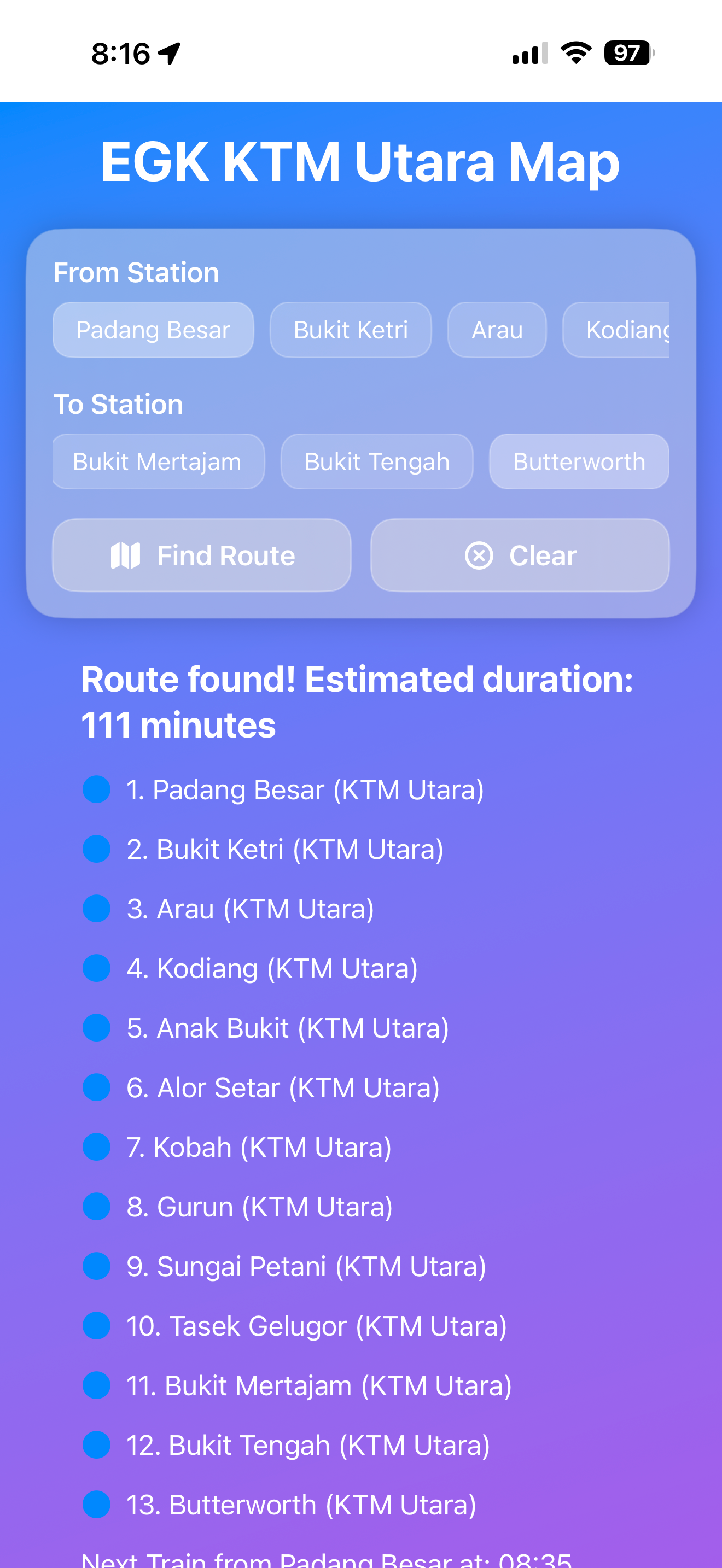 EGK NorthKTM Map