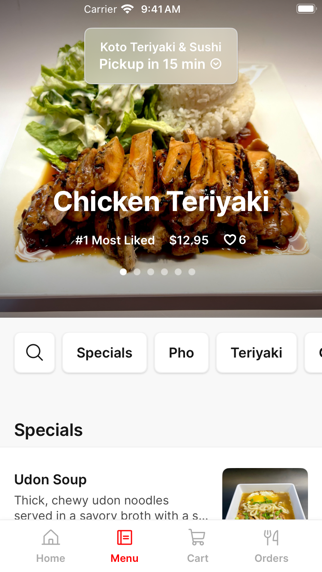 Koto Teriyaki & Sushi iPhone screenshot 2 - Food & Drink app