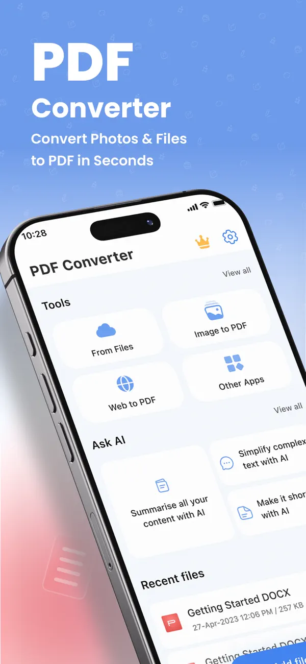 #1. PDF Converter: Photo to PDFs (iOS) By: Rhophi Analytics LLP