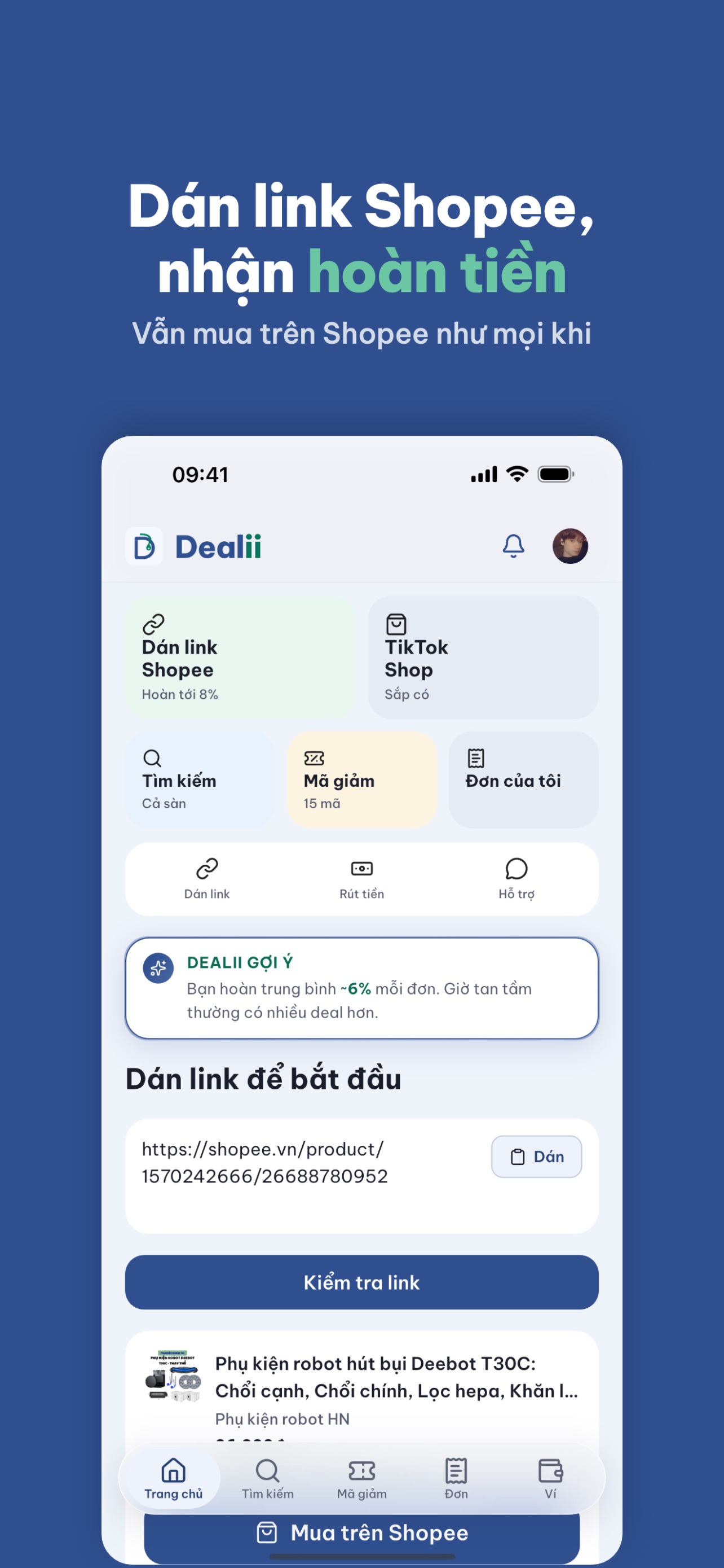 Screenshot 1 of Dealii: Mã Giảm Giá Mua Sắm