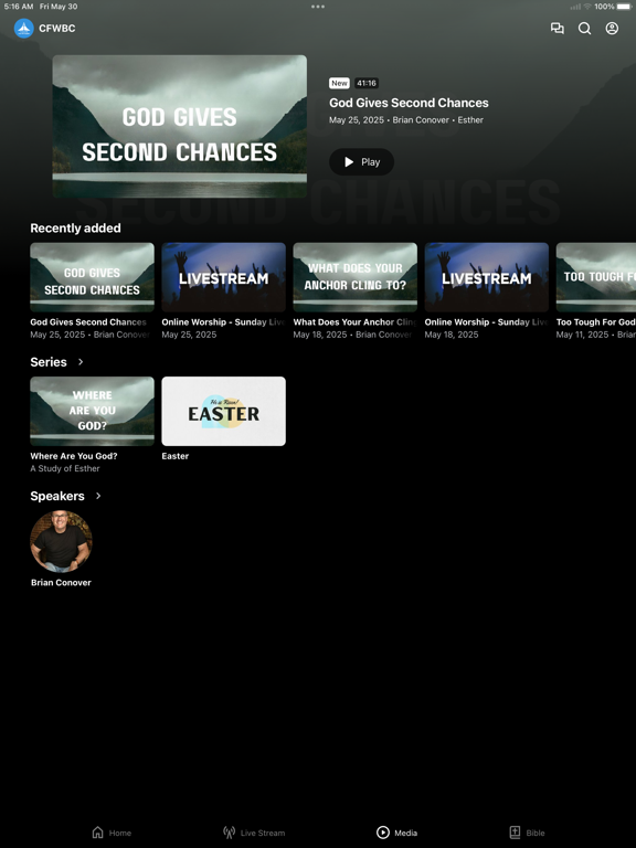 Grace Church Cookeville iPad screenshot
