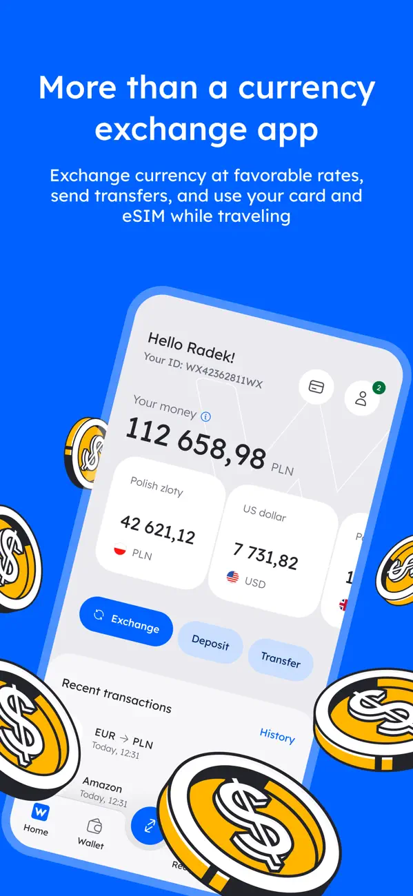 Screenshot #1 pour Walutomat Currency Exchange