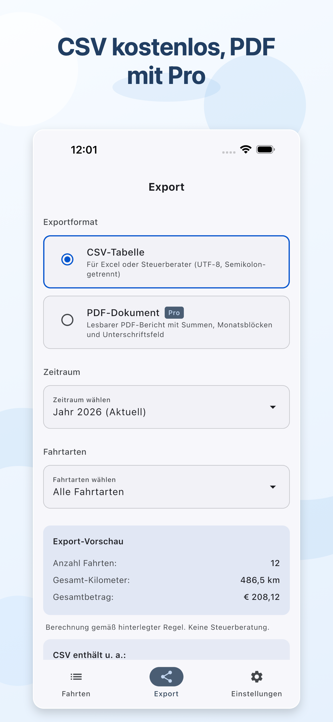 KM Geld – Fahrtenbuch screenshot 3