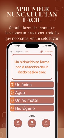 Examen de Admisión Universidad screenshot