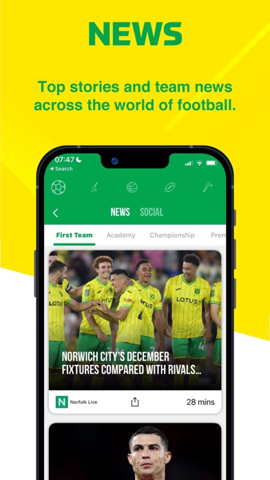 The Yellows - Live Scores Screenshot