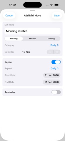 Mini Moves: Today Screenshot 2 of 6