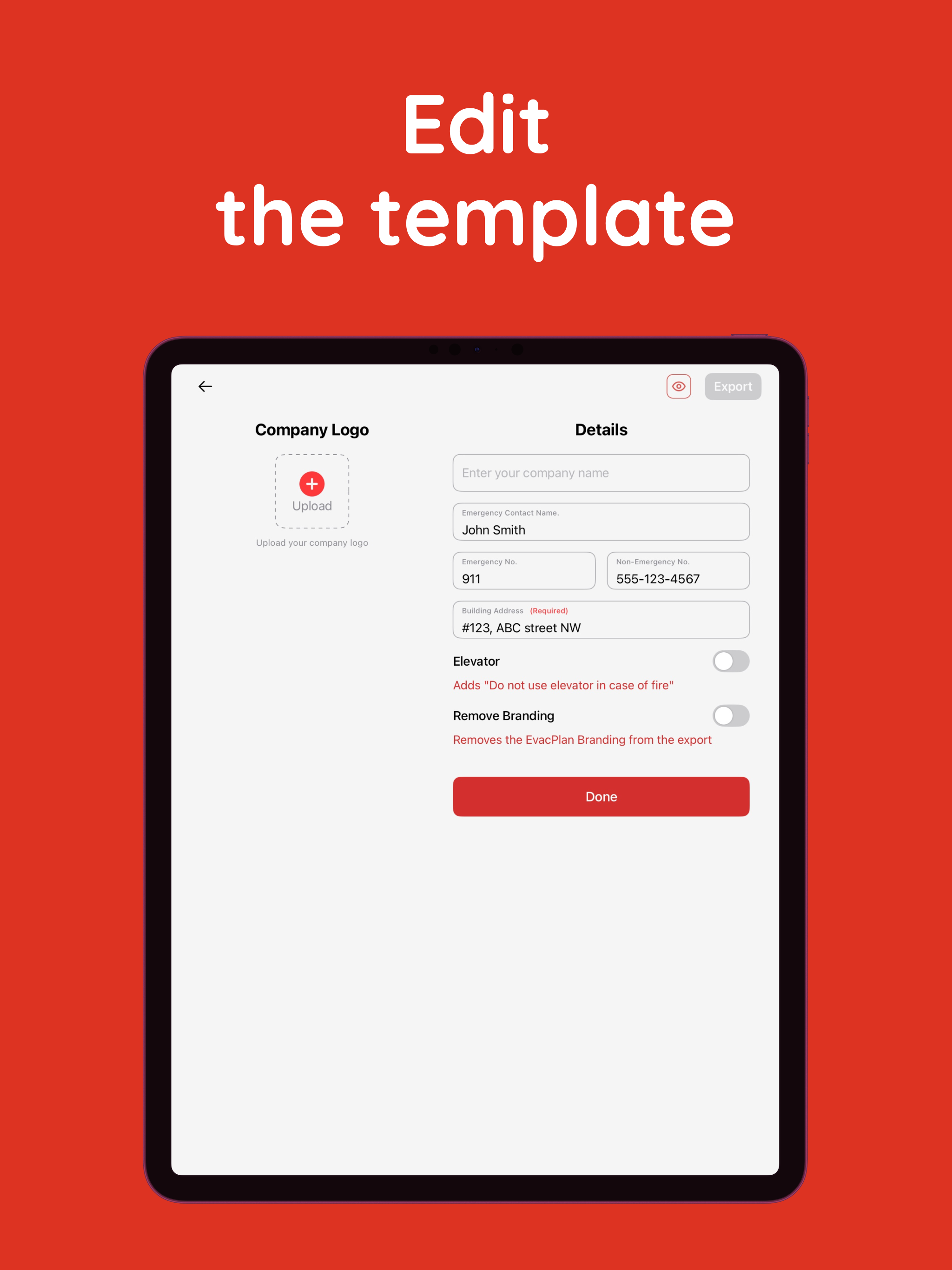 Evacuation Plan App