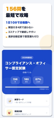 コンプライアンス・オフィサー認定試験 合格ドリル screenshot