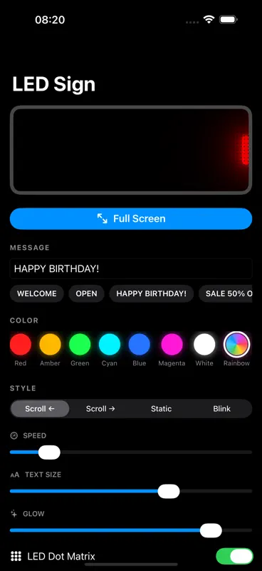 LED Sign : Texte défilant screenshot 3 of 5