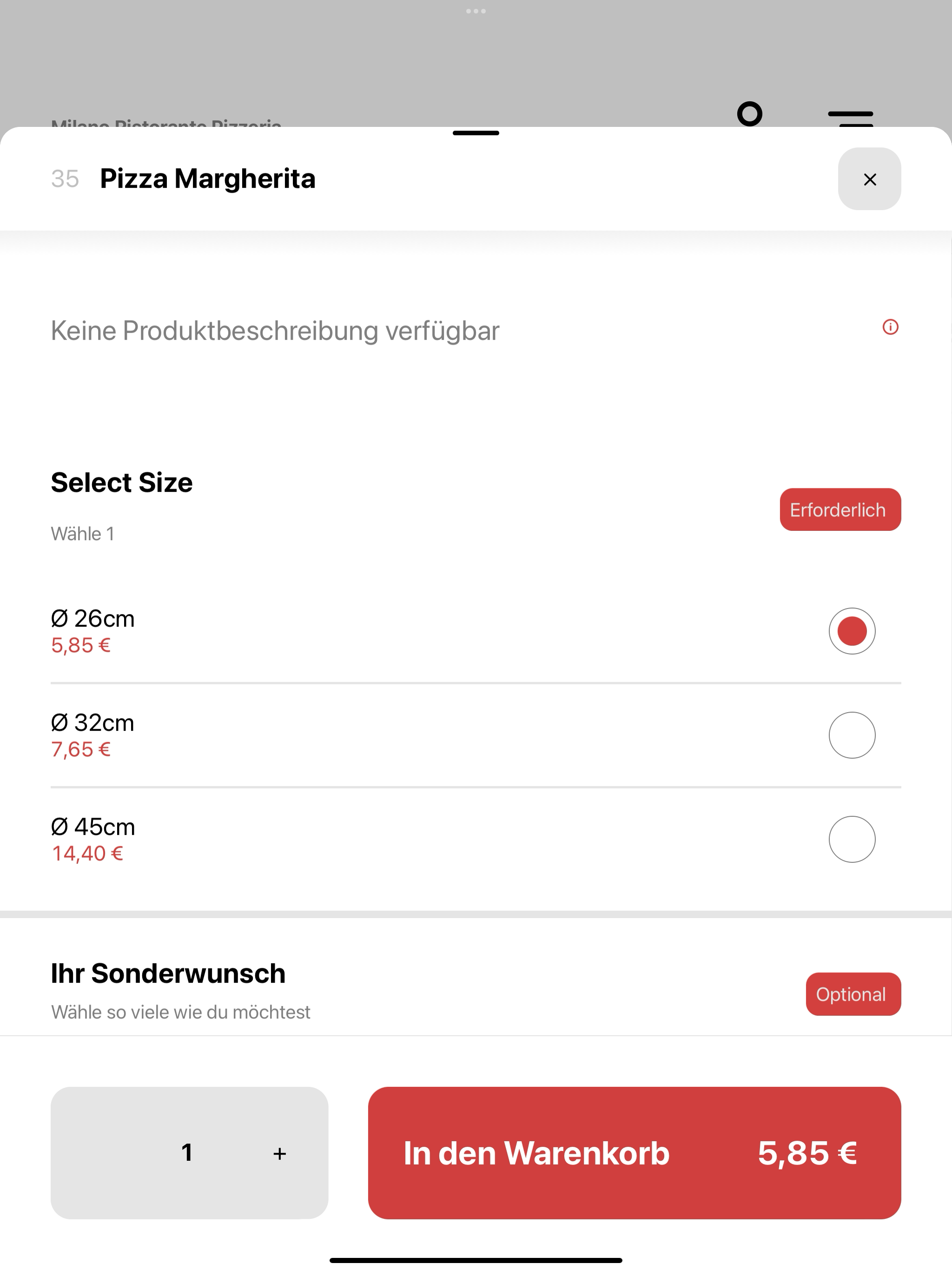 Milano Ristorante Pizzeria