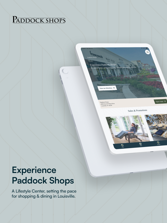 Paddock Shops App iPad screenshot 1 - Shopping app