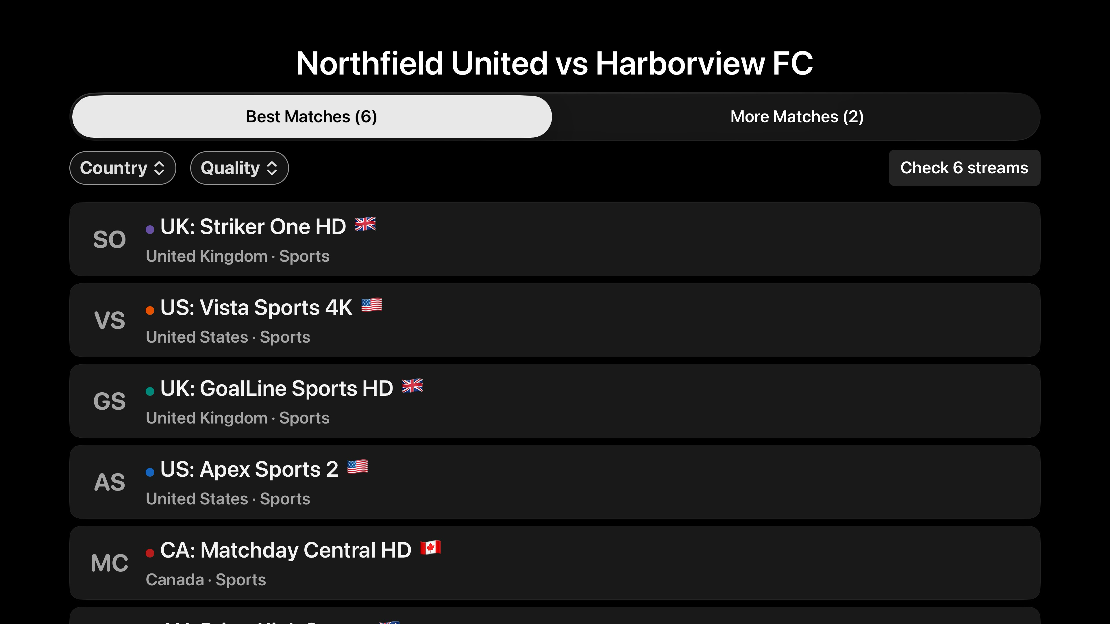 StreamFC - Sports TV Guide screenshot 12