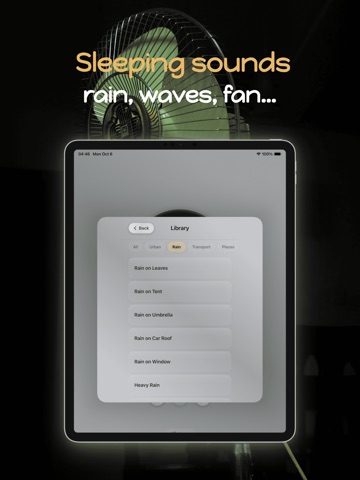 SleepLoop: Brown Noise Rain iPad screenshot