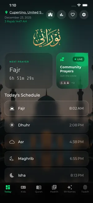 Noorani: Muslim Prayer App screenshot 1