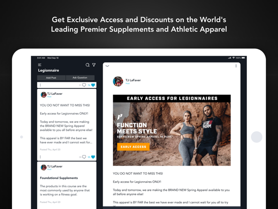 Legionnaire Connect iPad screenshot 2 - Social Networking app