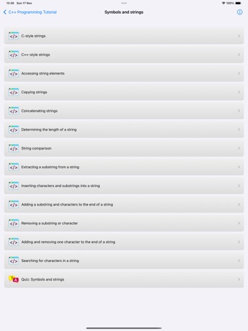 C++ Programming Tutorial iPad screenshot