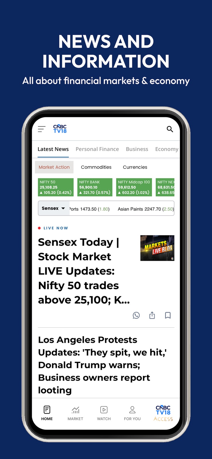 CNBC TV18 iphone screenshot 2