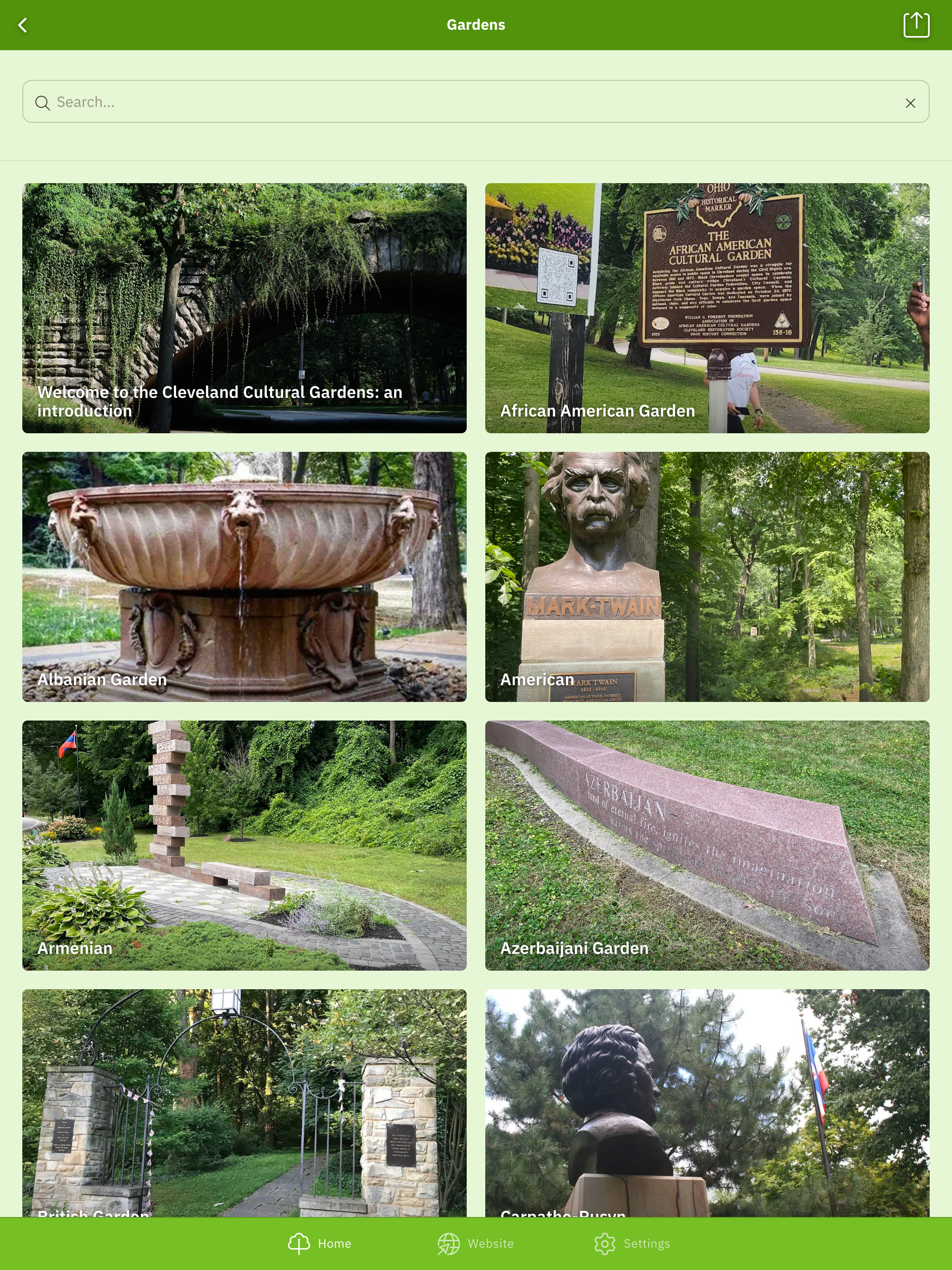 Cultural Gardens Audio Tour