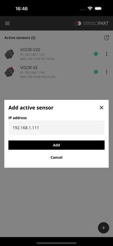 SensoFind screenshot