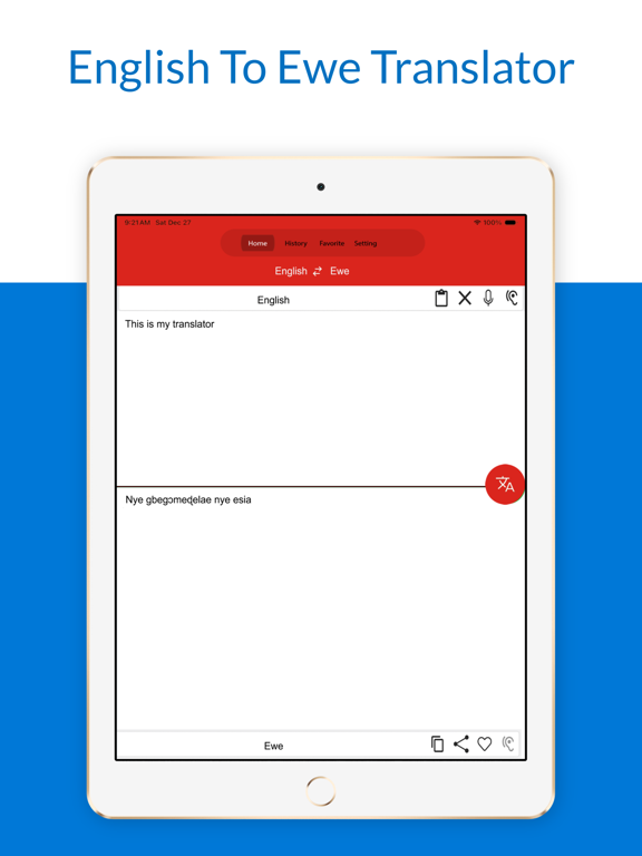 English To Ewe Translator iPad screenshot