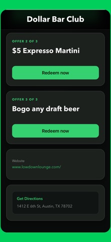 Dollar Bar Club iPhone screenshot