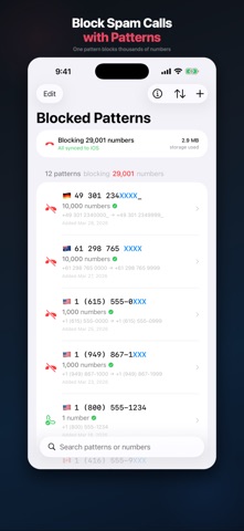 Phone Spam Pattern Blocker Screenshot 1 of 10
