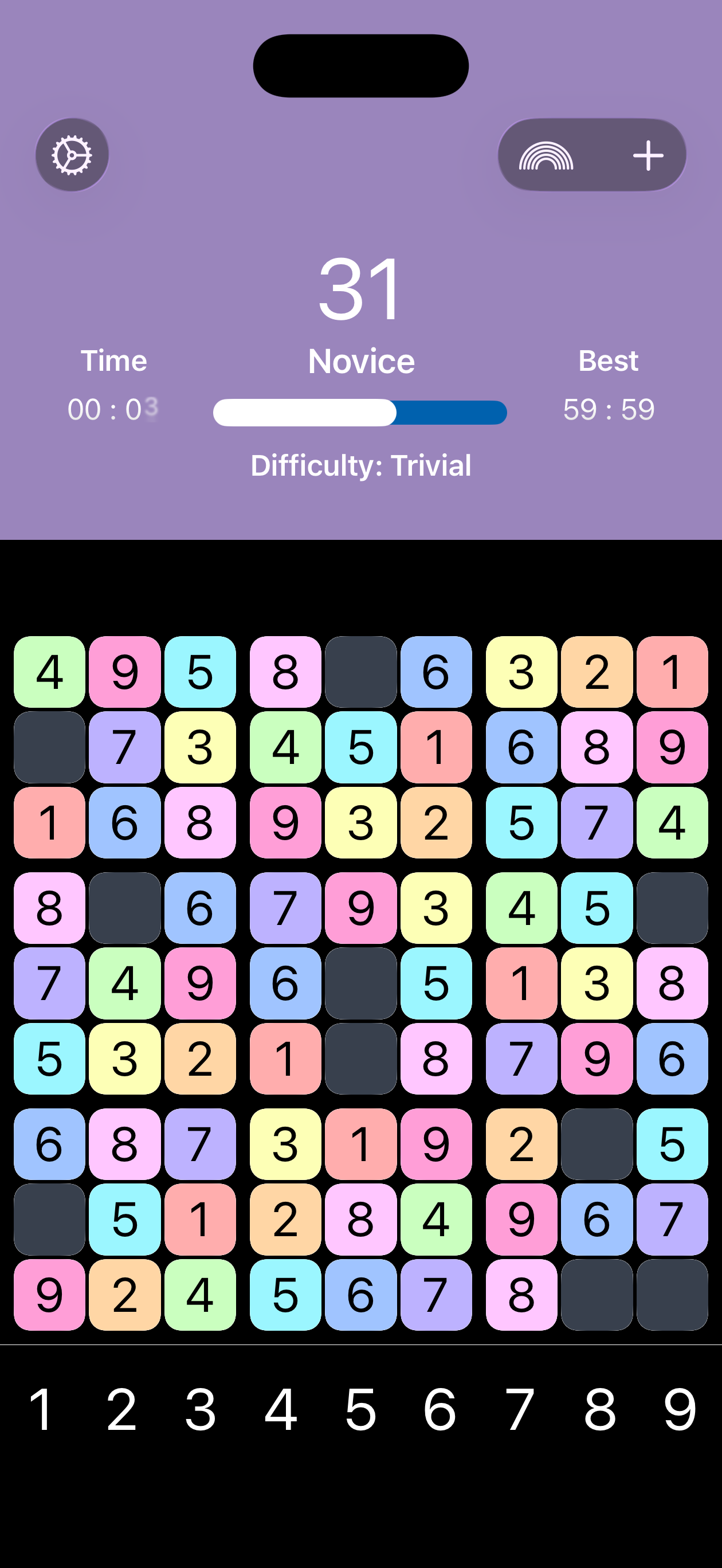 milliSudoku screenshot 2