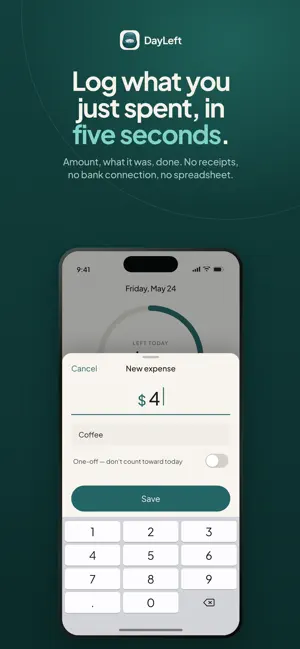 DayLeft: Daily Budget screenshot 2
