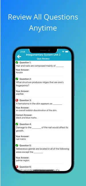 Integumentary System Quizzes screenshot 4