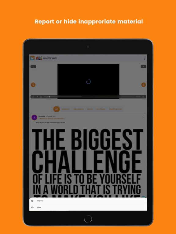 URAWARRIOR:Mental Wellness App iPad screenshot 3 - Health & Fitness app