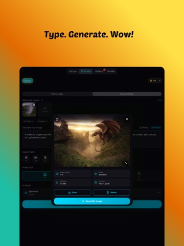 Imgus: Generate AI Photo & Art iPad screenshot
