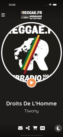 Reggae.fr Webradio app screenshot
