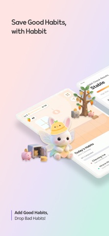 Habbit - Your Cute Habit Bunny iPhone screenshot